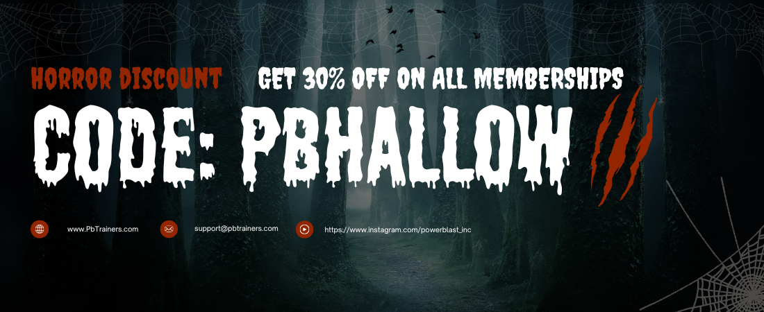 Use Code: PBHALLOW for a 30% Discount